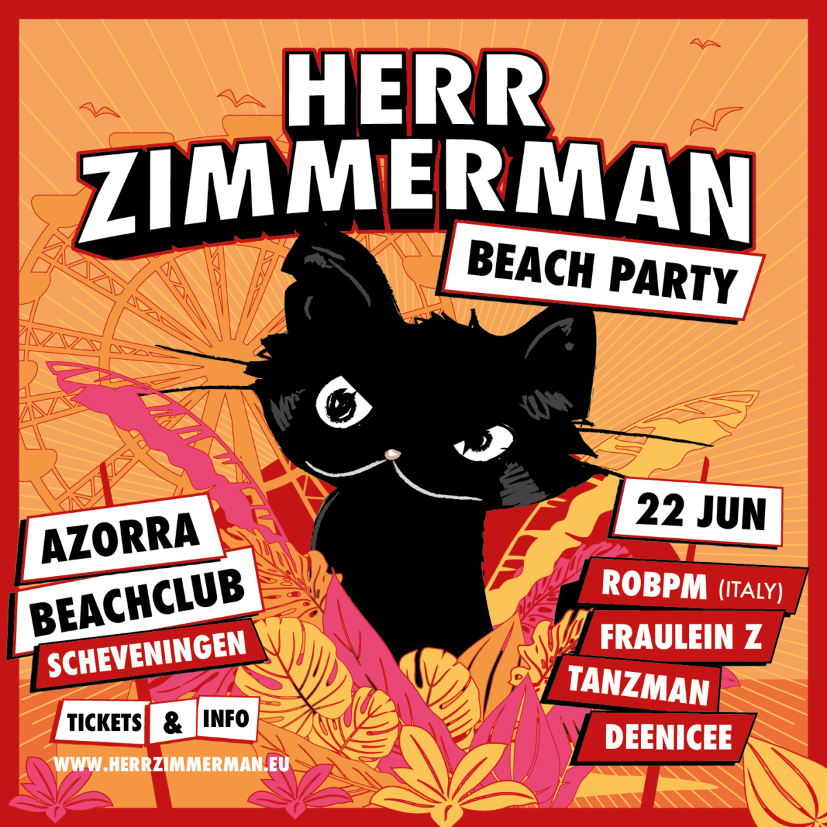 Herr Zimmerman Beach Party! - Za. 22 Juni